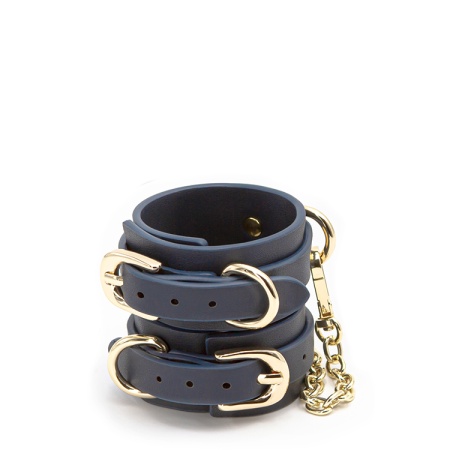 Blue Wrist Cuffs - Erotic Accessory by NS Novelties