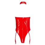 Image of the Red Vinyl Bodysuit by Black Level, sexy fetish lingerie