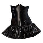 Sexy vinyl dress with open bust, sophisticated design
