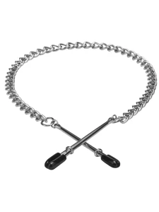 STEAMY SHADES adjustable breast clamp with metal chain