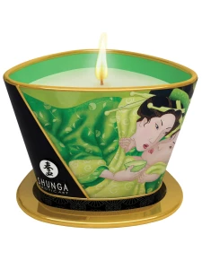 Zenitude Shunga Green Tea Massage Candle 170ml per un massaggio sensuale