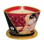 Bougie de Massage Shunga Romance, Vin à la Fraise - 170 ml