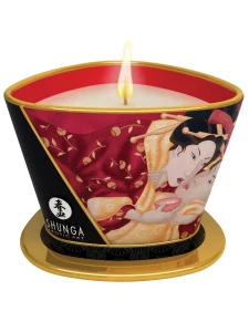 Bougie de Massage Shunga Romance, Vin à la Fraise - 170 ml