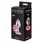 Plug anal en métal rose Lola - Collection Diamant