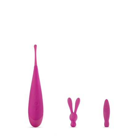 Image of the Noje Quiver Stimulator by Blush, a mini high-frequency vibrator in pink