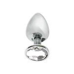 Image of the Plug Anal Métal Diamant S by Attraction, a stainless steel sextoy with white rhinestones