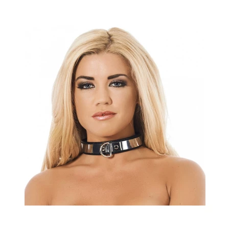 Bild von Rimba Bondage Play Metallic BDSM Halskette mit Vorhängeschloss