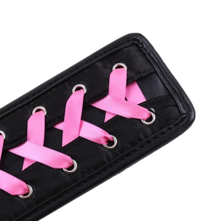 Paddle BDSM design con nastro e strass rosa di Smart Moves
