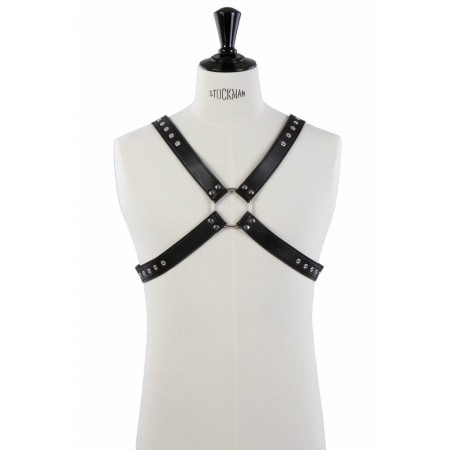 Men's BDSM half-harness by Soisbelle in imitation leather