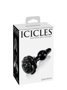Immagine di Icicles Glass Plug n°77 Black by Pipedream