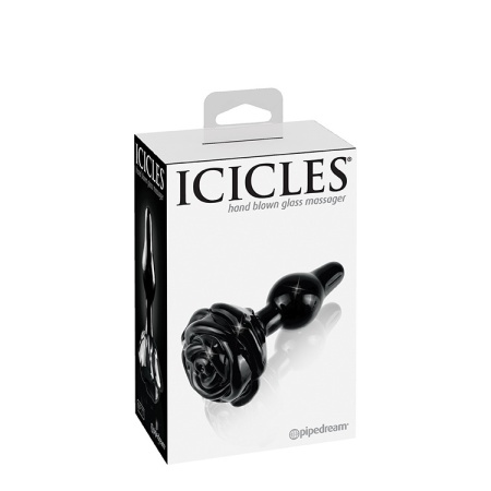 Immagine di Icicles Glass Plug n°77 Black by Pipedream
