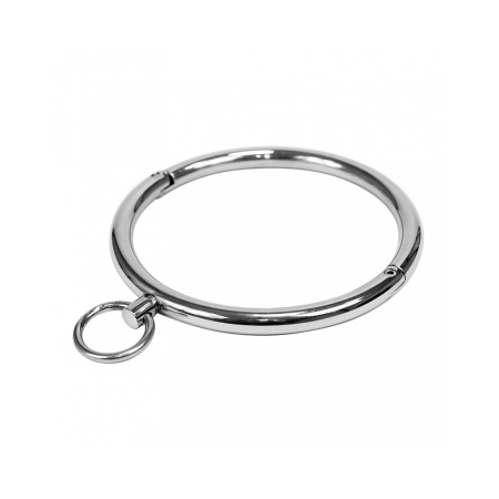 RIMBA Slave collar in solid stainless steel with D-ring