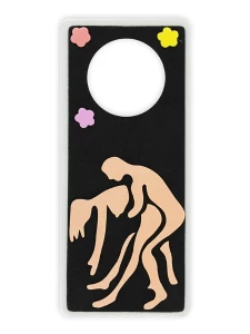 Funny and sexy Do Not Disturb poster with fluorescent characters
