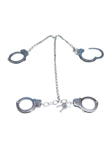 Nmc chrome-plated steel wrist and ankle cuffs for BDSM play