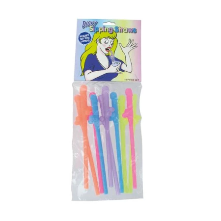 Multicoloured Zizi straws by Fun Novelties