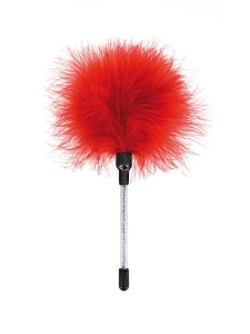 Image of Sweet Caress Mini Erotic Duster in red with rhinestones