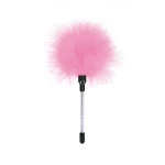 Mini plumeau érotique Sweet Caress rose avec strass