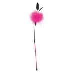 Sweet Caress Pompon-Peitsche aus rosa Feder für BDSM-Spiele