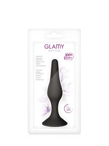 Plug anale in silicone Glamy M nero