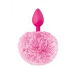 Immagine del Plug anale in silicone rosa con coda di coniglio di Sweet Caress