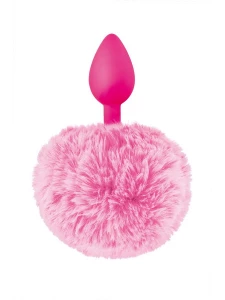 Immagine del Plug anale in silicone rosa con coda di coniglio di Sweet Caress