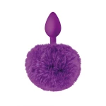 Abbildung des Sweet Caress Silikon-Analplugs mit violettem Hasenschwanz