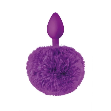 Abbildung des Sweet Caress Silikon-Analplugs mit violettem Hasenschwanz