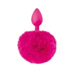 Image of Silicone Anal Plug Rabbit Tail Fuchsia by Sweet Caress