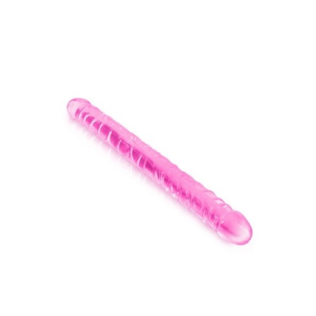 Immagine del prodotto Doppio Dong venato di pura gelatina rosa 34 cm, un sextoy flessibile e realistico