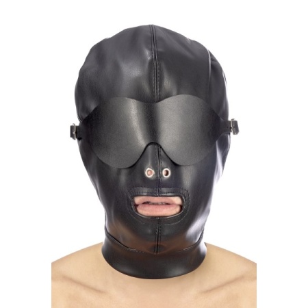 Image of the Fetish Tentation balaclava with adjustable eye patch and lace strap