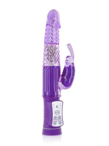 Vibromasseur rabbit violet USB 2 moteurs Glamy
