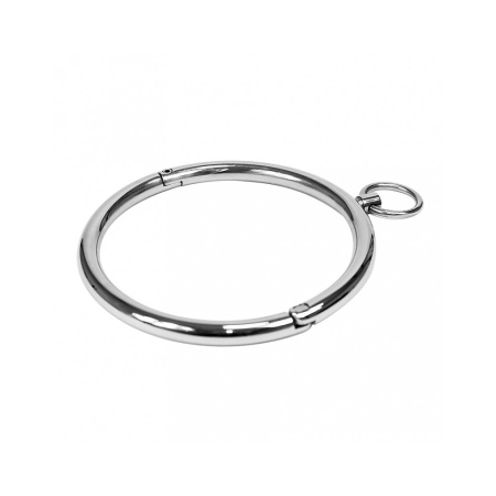 RIMBA Slave collar in solid stainless steel with D-ring