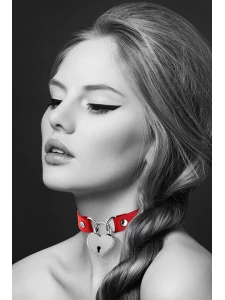 Bijoux Pour Toi - Collana con ciondolo a forma di cuore rosso