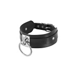BDSM Halsband breit schwarz Fetish Tentation mit Ring