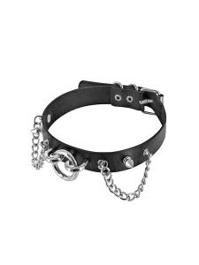 Spiked BDSM necklace with chains by Fetish Tentation