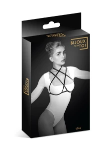 Image of the Lola Body Harness from Bijoux Pour Toi, an elegant and sexy BDSM accessory