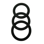 Set di anelli per cazzo neri in silicone Malesation