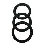 Set of black Malesation Silicone Cock Rings