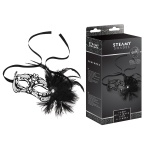 STEAMY SHADES Mardi Gras Mask with Feathers