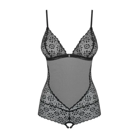 Image of the Shibu Body in transparent mesh and sexy lace