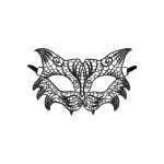 Image of the Maskarade Black Embroidered Retro Wolf Mask