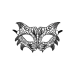 Image of the Maskarade Black Embroidered Retro Wolf Mask