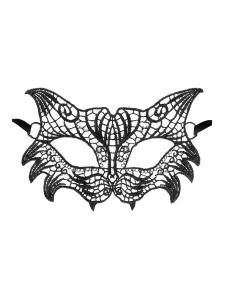 Image of the Maskarade Black Embroidered Retro Wolf Mask