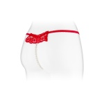 Image du String Perles Nacrées Katia de Fashion Secret en rouge avec perles nacrées