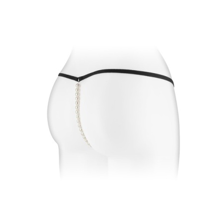 String noir avec perles Venusina de la marque Fashion Secret