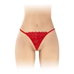 Red thong with Venusina beads by Fashion Secret