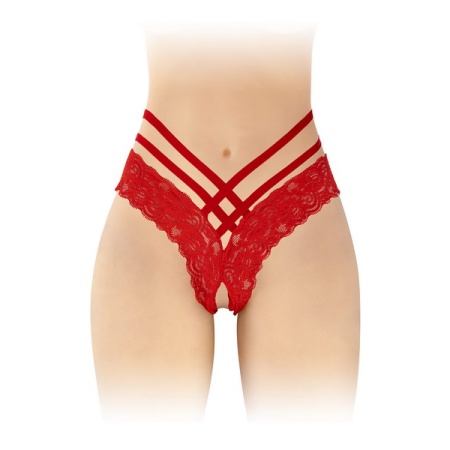 Tanga Anne ouvert rouge