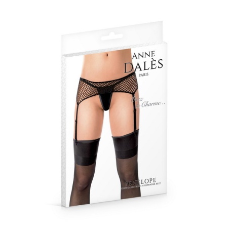 Image of Penelope suspender belt by Anne Dales, sexy lingerie in black