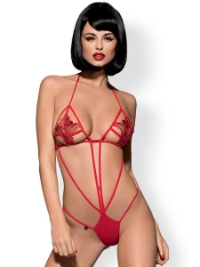 Luiza red thong body by Obsessive