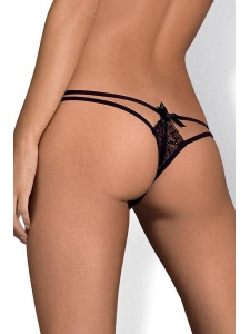 Image of the Sexy Intensa Thong by Obsessive in fine black lace